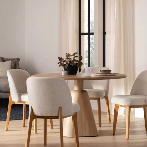 Kurasi 48" Solid Wood Round Dining Table - Natural