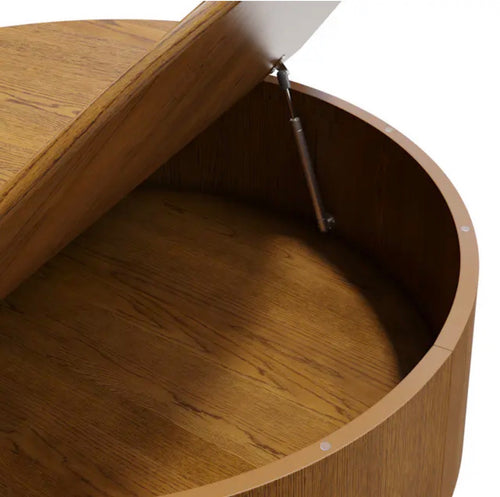 Sigrid 42.5" Storage Coffee Table - Smoked Oak