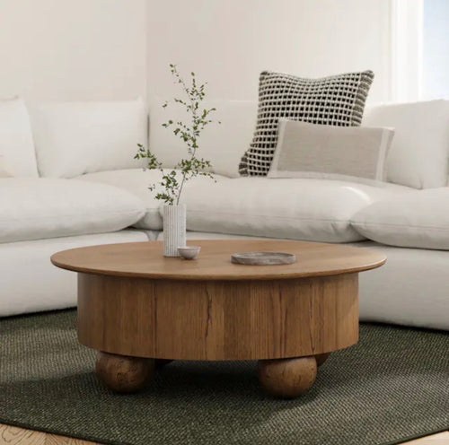 Sigrid 42.5" Storage Coffee Table - Smoked Oak