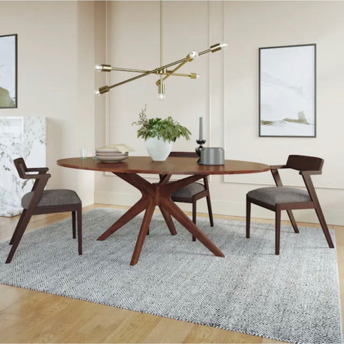 Conan 75" Oval Dining Table - Walnut