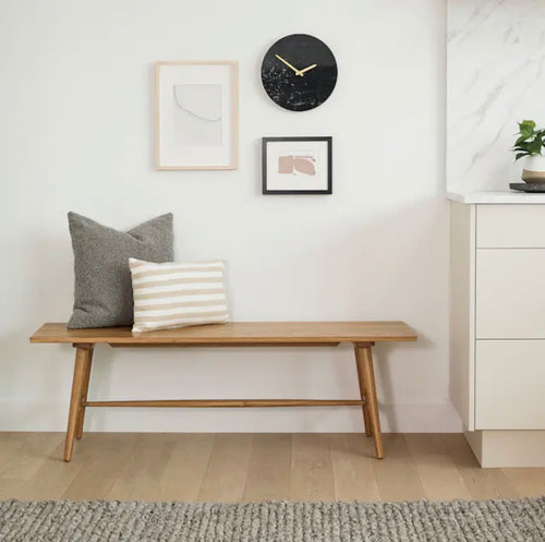 Seno Extendable Dining Table & Bench- Oak