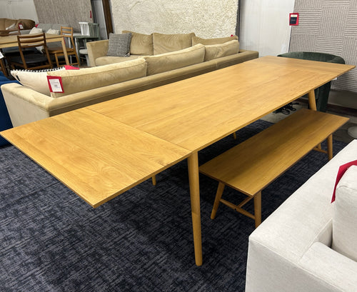 Seno Extendable Dining Table & Bench- Oak