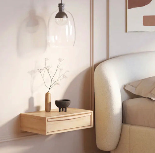 Pair Of Lenia Floating Nightstands - White Oak