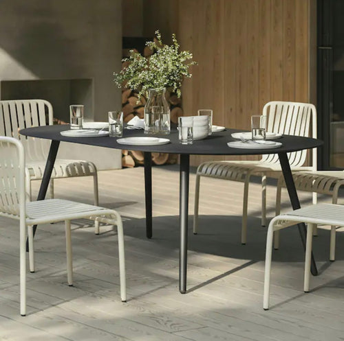 Ballo 78.5" Outdoor Dining Table - Black