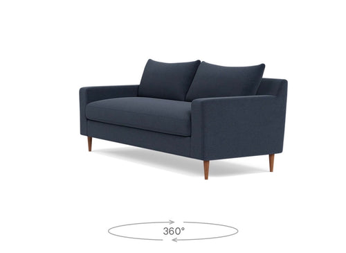 Interior Define Sloan Fabric 2-Seat Sofa- Dusk Performance Brushed Knit