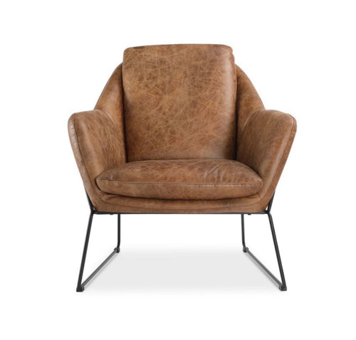 Pair Of Moe's Home Collection Greer Leather Club Chairs