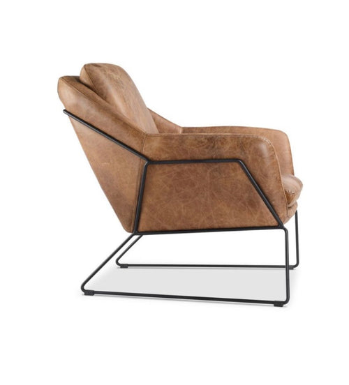 Pair Of Moe's Home Collection Greer Leather Club Chairs