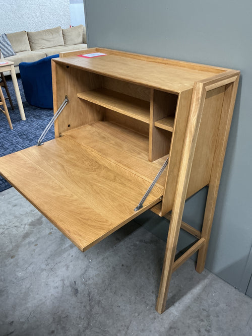 Fantol 35.5" Cabinet Desk - Natural Oak