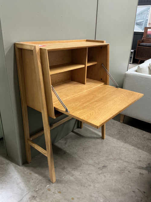 Fantol 35.5" Cabinet Desk - Natural Oak