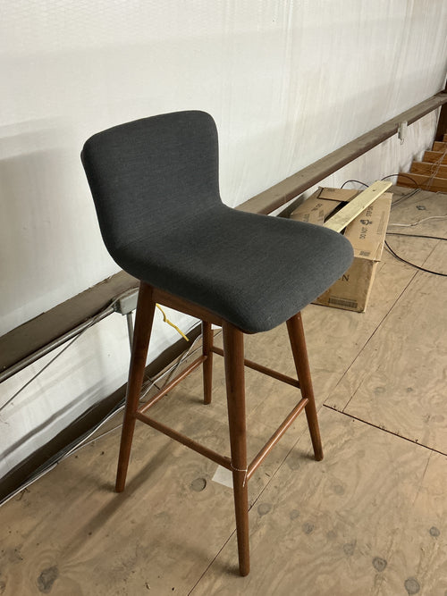Sede Swivel Bar Stool - Walnut and Miller Gray