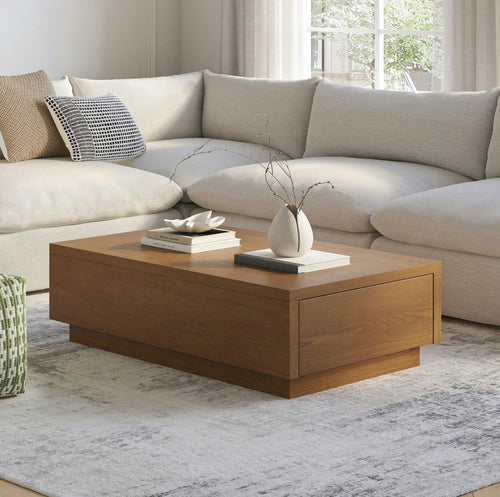 Leif 47" Storage Coffee Table - Smoked Oak