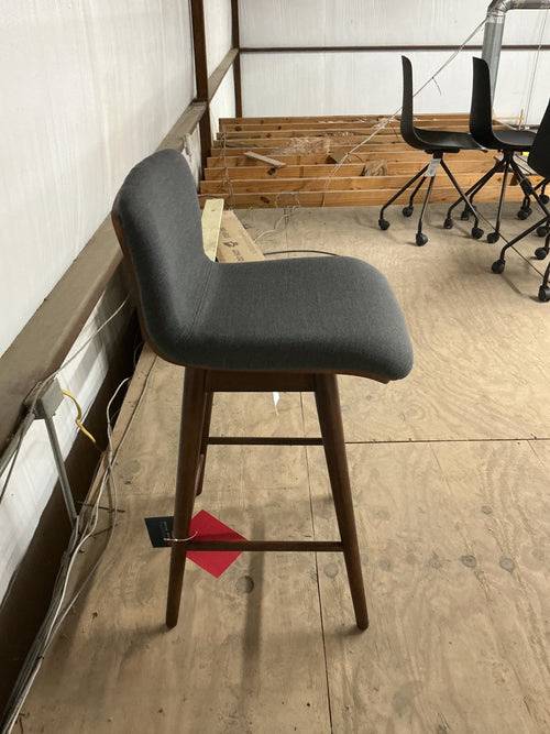 Sede Swivel Counter Stool - Walnut And Miller Gray