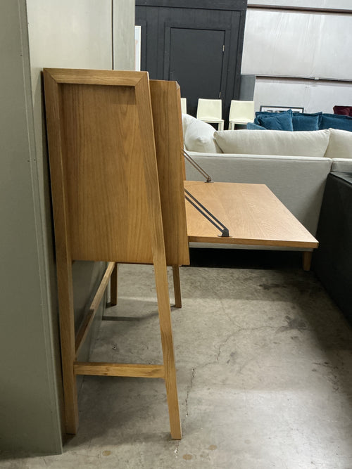 Fantol 35.5" Cabinet Desk - Natural Oak