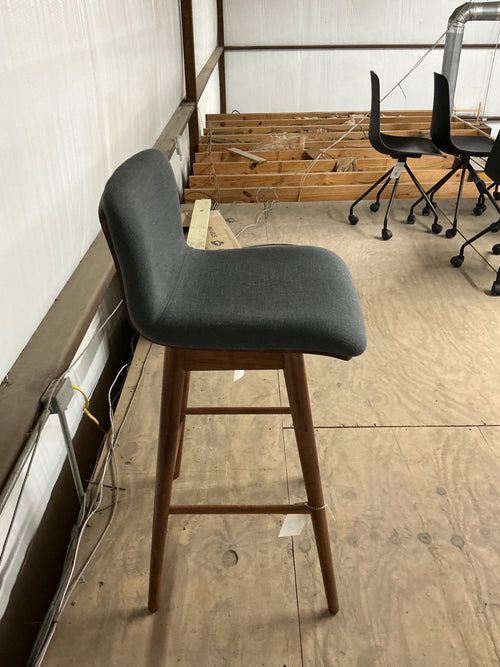 Sede Swivel Bar Stool - Walnut and Miller Gray