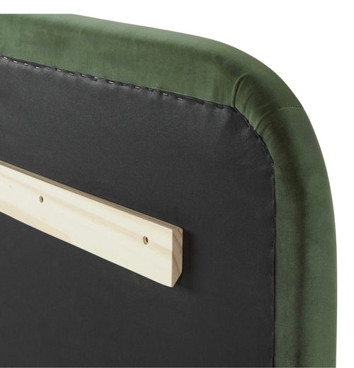 Rolph King Velvet Headboard - Plush Pacific Green