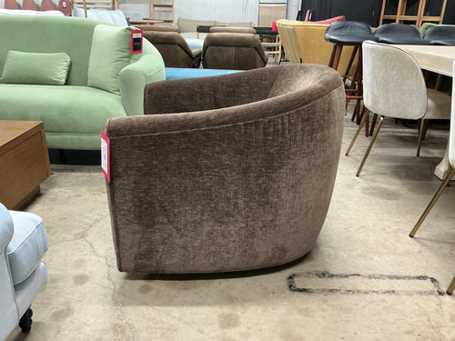Interior Define Lawson Swivel Accent Chair - Mocha Performance Vintage Velvet