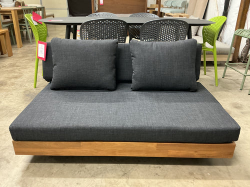 Lubek 50" Outdoor Low Loveseat - Slate Gray