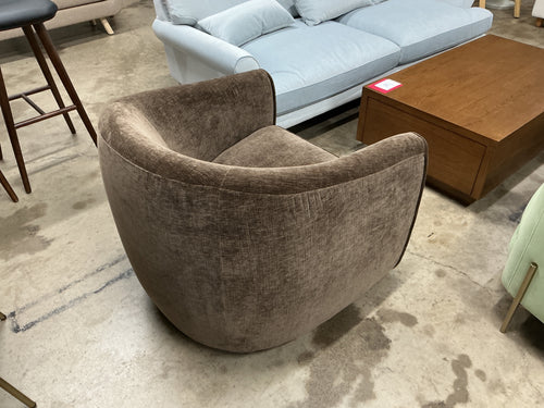 Interior Define Lawson Swivel Accent Chair - Mocha Performance Vintage Velvet