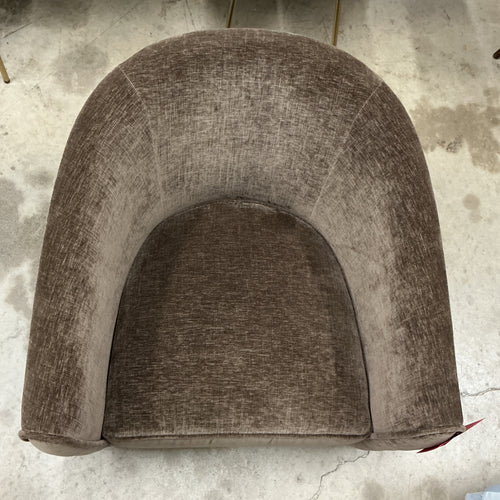 Interior Define Lawson Swivel Accent Chair - Mocha Performance Vintage Velvet