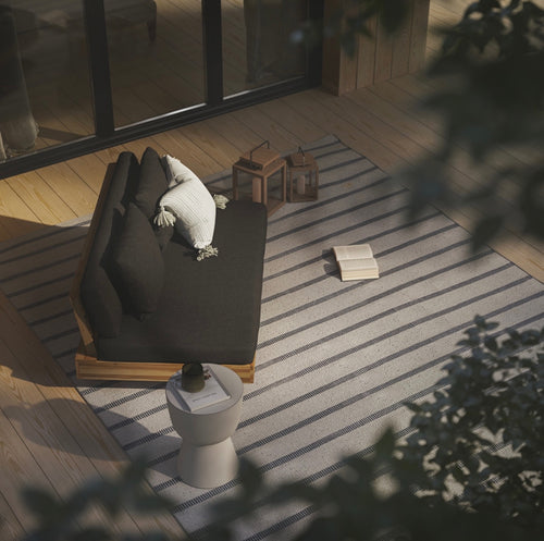 Lubek 50" Outdoor Low Loveseat - Slate Gray