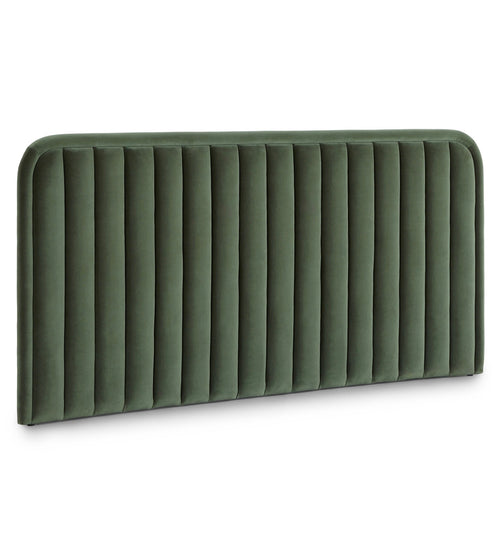 Rolph King Velvet Headboard - Plush Pacific Green