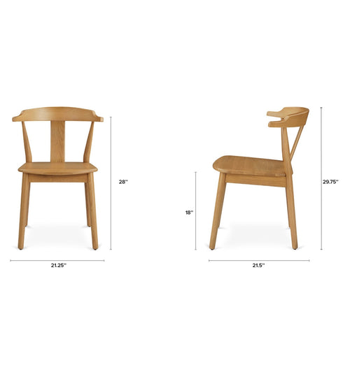 Set of 6 Morton Dining Chairs - Oak