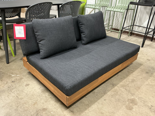 Lubek 50" Outdoor Low Loveseat - Slate Gray