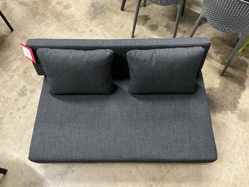 Lubek 50" Outdoor Low Loveseat - Slate Gray