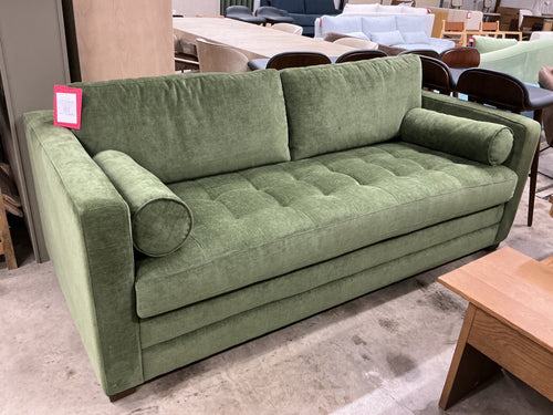 Poly & Bark Napa 82” Pull-Out Sofa Bed - Distressed Green Velvet