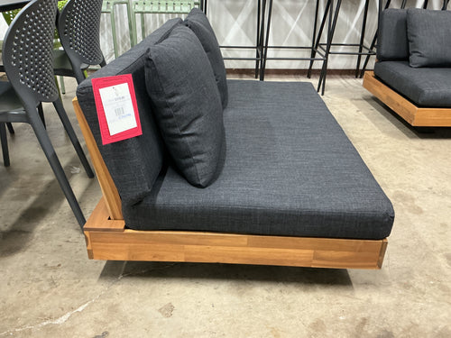 Lubek 50" Outdoor Low Loveseat - Slate Gray