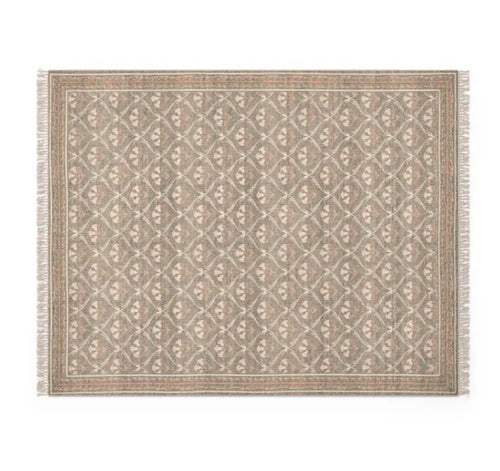 Cecile 8 X 10 Reversible Rug - Olive Green And Earthy Beige
