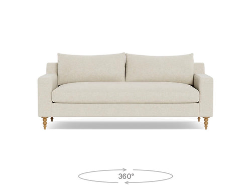 Interior Define Sloan Fabric Sofa and Loveseat Set - Bisque Performance Classic Weave