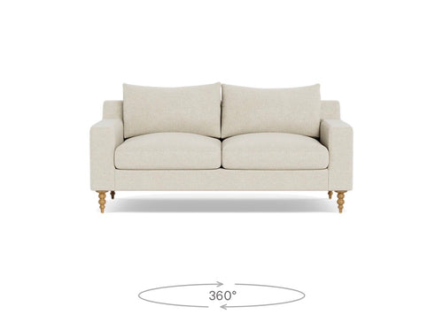 Interior Define Sloan Fabric Sofa and Loveseat Set - Bisque Performance Classic Weave