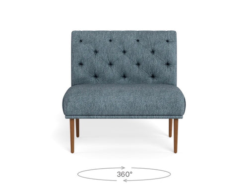 Interior Define Dorian Upholstered Petite Dining Bench - Atlantic Performance Blakely