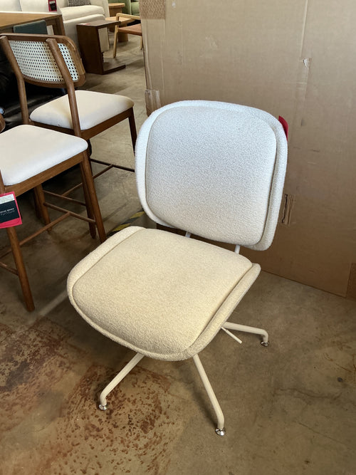 Rya Office Chair - Ivory Wool Boucle
