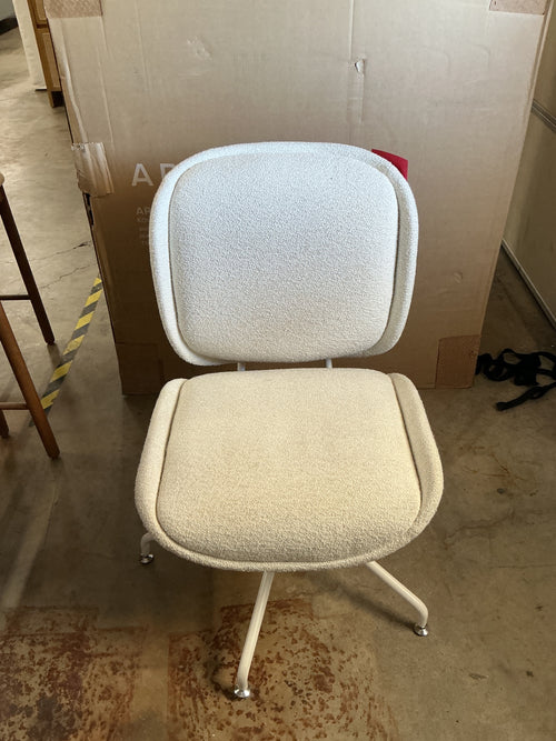 Rya Office Chair - Ivory Wool Boucle