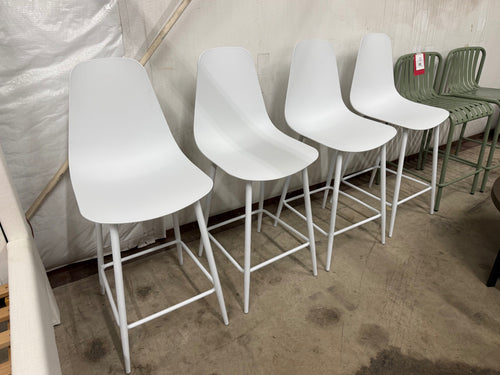 Set of 4 Svelti Counter Stools - Pure White