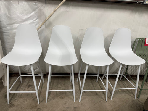 Set of 4 Svelti Counter Stools - Pure White