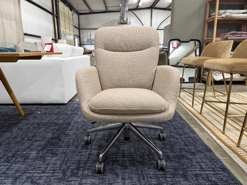 Bea Executive Office Chair - Sandstone Wool Bouclé