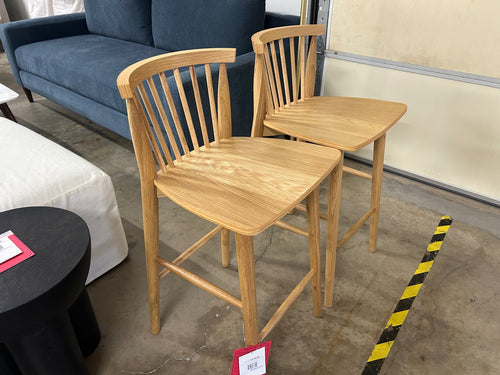 Pair of Rus Counter Stools - Light Oak