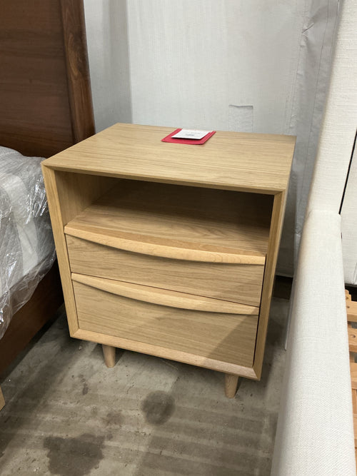 Lenia 2-Drawer Nightstand - White Oak