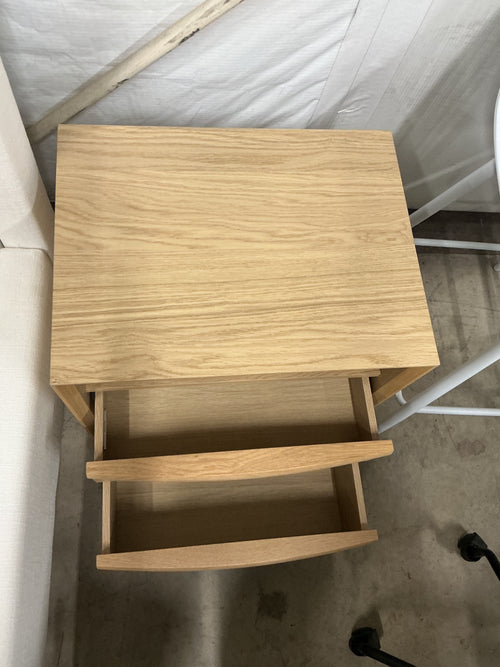 Lenia 2-Drawer Nightstand - White Oak