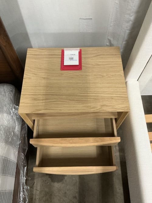 Lenia 2-Drawer Nightstand - White Oak