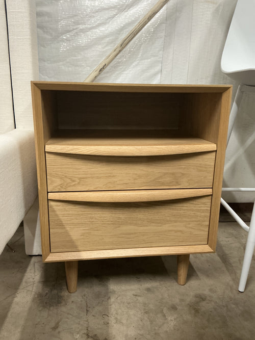 Lenia 2-Drawer Nightstand - White Oak