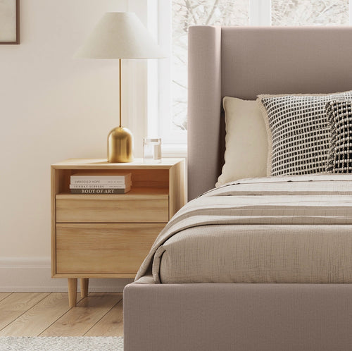 Lenia 2-Drawer Nightstand - White Oak