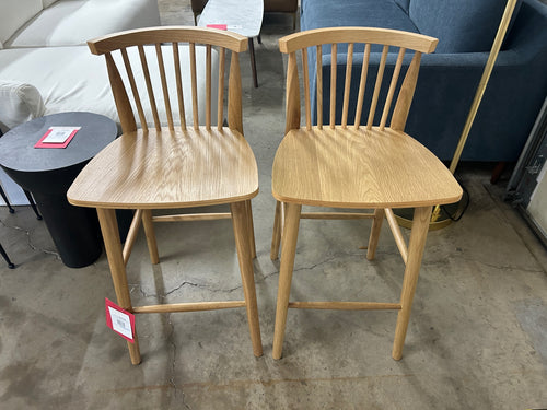 Pair of Rus Counter Stools - Light Oak