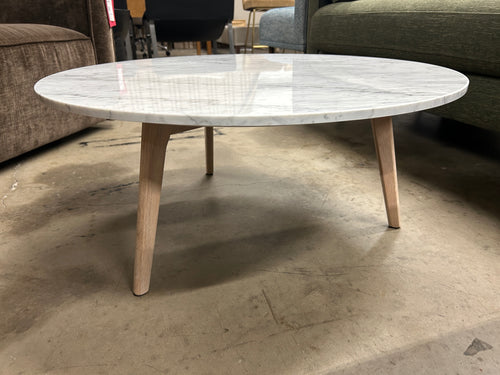 Mara 31.5" Marble Coffee Table - Oak