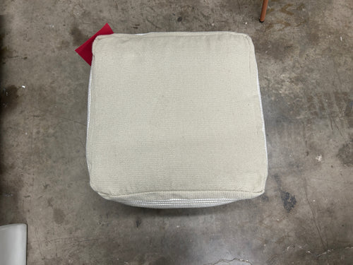 Mika 16" Indoor/Outdoor Pouf - Ridge Taupe