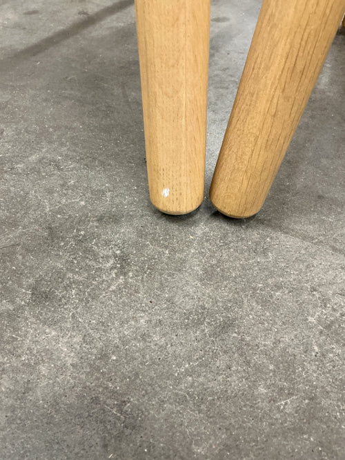Set of 4 Nurmi Counter Stools - White Oak And Ivory Wool Bouclé