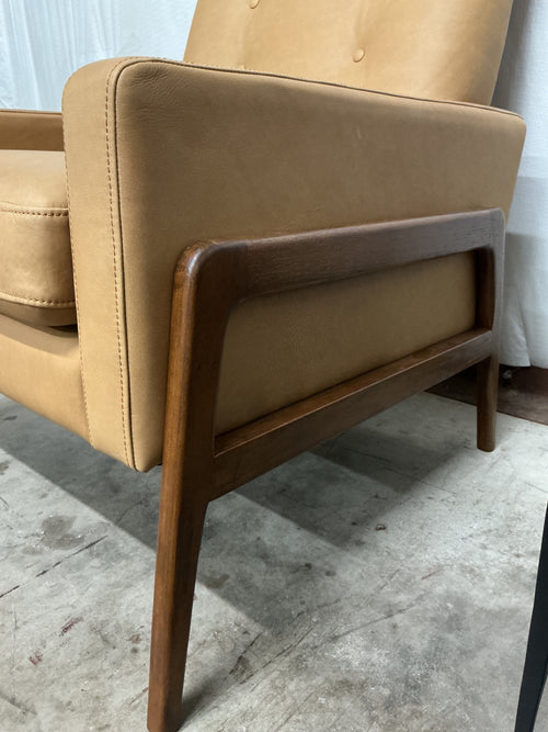 Nord 29" Leather Lounge Chair - Charme Tan